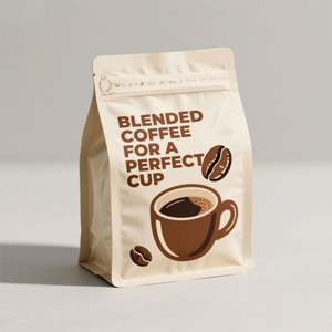 Muestra Gratuita de Bolsas de Café Negras de Aluminio y Plástico con Fondo Plano Mate, Resellables, de 1 kg, 500 g y 250 g, con Válvula y Cierre - Product Image 5