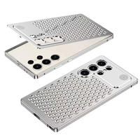 Étui de luxe magnétique sans fil en aluminium pour S25 Ultra avec dissipation thermique et parfum amovible
