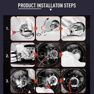 CQL-lente de Faro de 2,5 pulgadas, lente de proyector HID <span class=keywords><strong>Bi</strong></span> <span class=keywords><strong>Xenon</strong></span> H1 H4 <span class=keywords><strong>H7</strong></span> con cubierta plateada Apollo 3,0 - Product Image 6