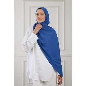 Châle en soie bleue à la sauge de Saint-Jean de Médine - Accessoire élégant et luxueux - Product Image 2