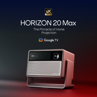 Projecteur laser triple RGB XGIMI HORIZON 20 Max 4K UHD 5700 lumens ISO avec déplacement de l'objectif, Google TV, projecteur de cinéma maison