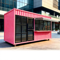 Solution de café en conteneur préfabriqué clé en main de 20 pieds, directement de l'usine, avec électricité, plomberie, comptoir et auvent extérieur
