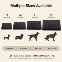 Tapis de couchage pour chiens et chats en fausse fourrure à poils longs, noyau en mousse haute densité, base antidérapante, lavable en machine, vente en gros OEM