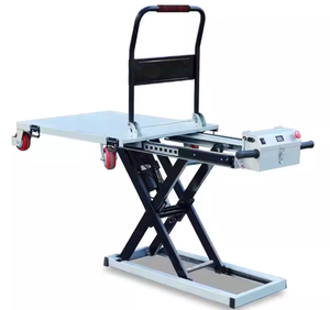 Chariot élévateur à palettes manuel à quatre roues avec mécanisme <span class=keywords><strong>de</strong></span> levage à ciseaux hydraulique pour le commerce - Product Image 4