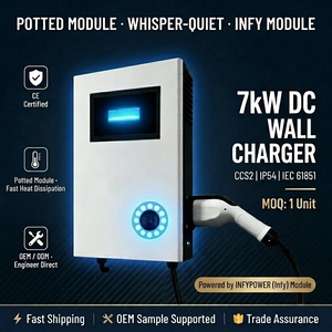 สถานีชาร์จรถยนต์ไฟฟ้าแบบติดผนัง OCPP1.6 IP54 กำลังไฟ 7kW พร้อมเต้ารับ CCS2 และ GBT สำหรับการชาร์จรถยนต์ไฟฟ้า - Product Image 2