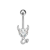 Gaby Promotion Acier Chirurgical 316L Argenté Bijoux de Piercing Forme Cœur Papillon Nombril Piercing Ventre Anneaux de Nombril Bijoux