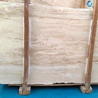 Travertin italien super blanc, grandes dalles, pierre naturelle polie moderne, murs de fond, décoration intérieure, marches d'escalier, rebords de fenêtre
