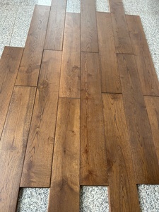<span class=keywords><strong>Parquet</strong></span> en bois massif véritable, style rustique, planches de bois de chêne foncé, pour décoration rétro - Product Image 5