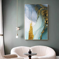 Décoration d'intérieur HD art mural de salon art géométrique abstrait imprime peinture sur verre personnalisée