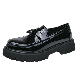 Chaussures habillées montantes pour hommes en cuir véritable, style Richelieu et mocassins, pour jeunes, faciles à enfiler, nouveau design de haute qualité, grandes tailles - Product Image 5