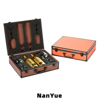 Boîte de présentation multifonctionnelle en aluminium avec logo personnalisé, insert en velours pour collection de vins et de bijoux, emballage pour salon professionnel