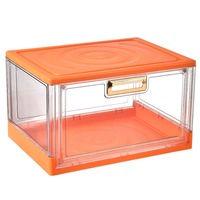 Boîte à chaussures empilable transparente directe d'usine stockage étui à chaussures magnétique en plastique acrylique transparent boîte à chaussures baskets transparente