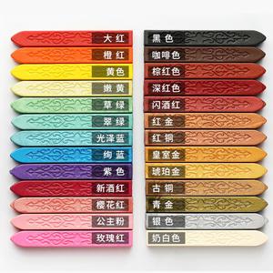 Barras de cera para sellar, 26 colores, patrón de flecha, sin núcleo, rectangulares, 9x1x1cm, para sobres - Product Image 2