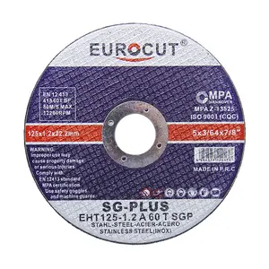 EUROCUT के लिए hign प्रदर्शन 5 इंच डबल नेट काट पहिया धातु काटने डिस्क