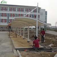 Toldo de Membrana Curva Resistente a la Intemperie Lyfe, Techo de Tela de Alta Resistencia para Estacionamiento Personalizado