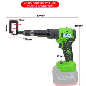 <span class=keywords><strong>Pince</strong></span> <span class=keywords><strong>à</strong></span> ongles rechargeable SUBAO GL8A GL9X 21V, perforateur, riveteuse électrique, outil de sertissage en aluminium - Product Image 5