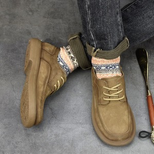 Chaussures pour hommes 2026 confortables à bout large, respirantes, rétro, décontractées, à lacets, semelle souple, polyvalentes, tendance, en cuir véritable - Product Image 4