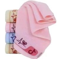 Handuk Wajah Mewah Katun Jacquard Musik 32x72cm 80g/pcs 350 GSM Bordir Logo Custom Kain Lap Penyerap Hotel Dewasa Penggunaan Rumah