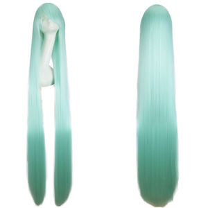 Ainizi venta al por mayor <span class=keywords><strong>150cm</strong></span> largo recto resistente al calor color sólido sintético Halloween Cosplay peluca - Product Image 1