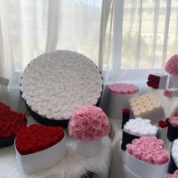 Cadeau pour la fête des mères, roses éternelles naturelles préservées en boîte, cadeau pour la Saint-Valentin, décoration de mariage à domicile, fleurs