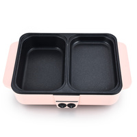 Barbecue Électrique Multifonctionnel 2-en-1 Antiadhésif Sans Fumée pour Intérieur et Hot Pot Domestique – Vente en Gros