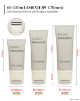 Tube d'emballage personnalisé D40 60-150ml pour lotion corporelle et crème pour le cou avec applicateur à bille et tête de bille en alliage de zinc
