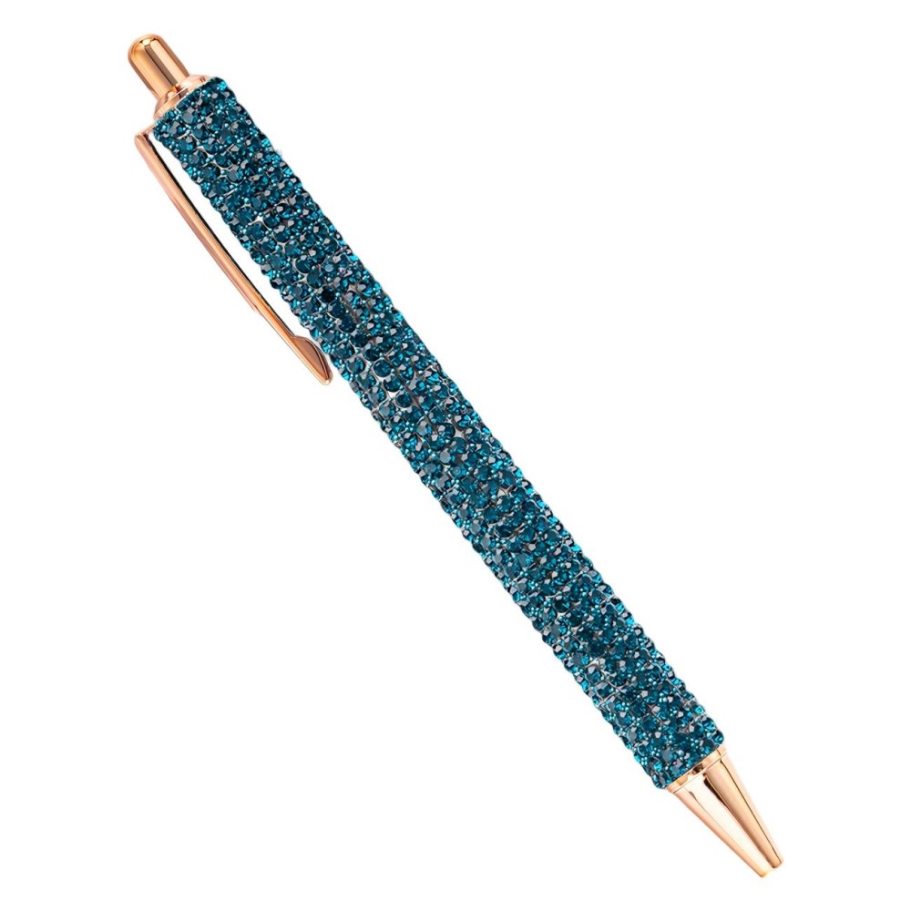 Poteau bleu ardoise avec ferrures dorées