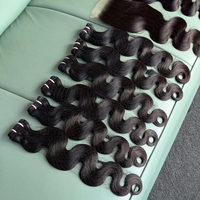 Extensions de cheveux 100% naturels avec closure frontale HD transparente et mèches, styles raides et ondulés, vente en gros