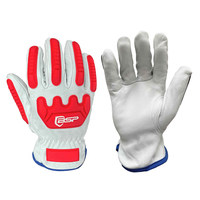 Gants en cuir résistants aux chocs OEM & ODM avec protection TPR pour équipements lourds
