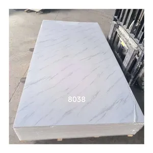 Chaojia Factory Sale Fast Install Fireproof PVC Interior Decorative Marble Wall Covering Panel marble Pvc Uv Wall Panel