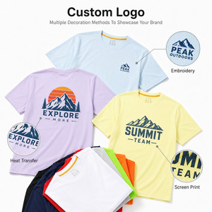 T-shirt de performance pour homme avec logo personnalisé, 340 g, 100 % polyester, séchage rapide, pour la gym et l'entraînement, vente en gros, tailles S-8XL, jaune - Product Image 2