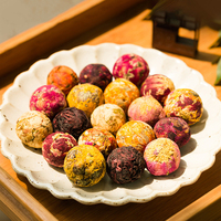 Fleur aromatisée magique chinoise dragon de jasmin blanc boules de thé en fleurs noires