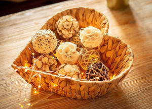 Bandejas para servir de jacinto de agua minimalistas superventas, bandeja decorativa en forma de corazón hecha a mano de Vietnam - Product Image 5