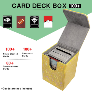Boîte de rangement pour cartes, capacité de plus de 100 cartes, boîte de rangement verticale scintillante pour cartes TCG, compatible avec les cartes Commander MTG <span class=keywords><strong>Magic</strong></span> the Gathering - Product Image 4