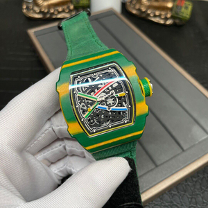 67-02 High Quality Luxury Carbon Fiber Men's Mechanical <b>Watch</b> ETA Auto Movement 3BAR Water Resistance Tonneau <b>Case</b> Nylon - Product Image 2