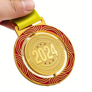 Médailles personnalisées pour les Jeux sportifs de <span class=keywords><strong>Paris</strong></span> 2024, pas chères, en métal, pour baseball, football, marathon, <span class=keywords><strong>handball</strong></span>, avec médaillon rotatif - Product Image 4