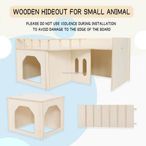 <span class=keywords><strong>Cage</strong></span> de maison de Hamster en bois d'<span class=keywords><strong>habitat</strong></span> détachable pour petit animal pour cochon d'Inde Chinchilla lapin Hamster hérisson écureuil - Product Image 2