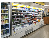 Vitrine Réfrigérée Verticale Commerciale à Rideau d'Air pour Supermarché, Fruits Frais, Légumes, Boissons 304