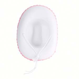 Sombrero de Vaquero Blanco con Lentejuelas Rosas en Forma de Estrella, Correa Ajustable para el Cuello, Unisex, para las Cuatro Estaciones, con Logotipo Personalizado, Accesorios para Disfraces de Fiesta - Product Image 4