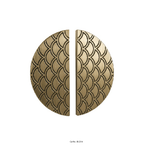 Poignée ronde moderne en alliage d'aluminium avec design festonné, finition dorée personnalisée, pour la quincaillerie de meubles – Vente en gros - Product Image 2