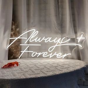 Letrero de neón LED para boda, iluminación de pared para fiestas, Decoración LED, mejor <span class=keywords><strong>juntos</strong></span>, <span class=keywords><strong>siempre</strong></span> fuiste tú, <span class=keywords><strong>siempre</strong></span> y para <span class=keywords><strong>siempre</strong></span>, luz de neón LED para fiestas - Product Image 1