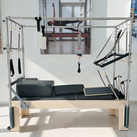 Reformer de Pilates de Madera de Arce de Alta Calidad y Durabilidad, Multifuncional, Tamaño Completo, 3 en 1, con Torre