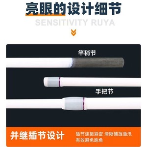 Lure Fishing Rod Carbon Fiber ML Type Medium Fast Action Bass Ocean Beach Fishing White Gun Handle Telescopic Rods - Product Image 5