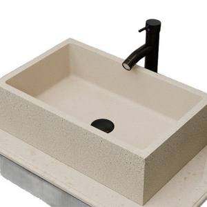 Lavabos carrés en <span class=keywords><strong>ciment</strong></span>, terrazzo, béton et art, pour salle de bain, approvisionnement direct de l'usine - Product Image 5