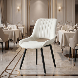 <span class=keywords><strong>Sedie</strong></span> da Pranzo in Velluto con Gambe in Metallo Imbottite, Stile Nordico Moderno di Lusso per Ristoranti e Cucine - Product Image 5