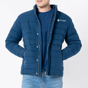 2024 New Fashion Winter Men's Puffer Jacket Solid Color Casual Style High Street Stand Collar <b>Windproof</b> - Product Image 3