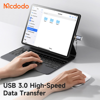 Mcdodo 760/785 2-en-1 USB3.0 A Adaptador de 2/8 pines lector de tarjetas TF incorporado cordón rápido 5Gbps transferencia de datos OTG para cámara de teléfono