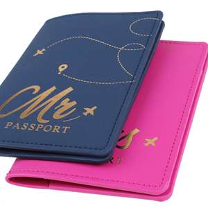 Sweet Love Cross Wind Rfid Blocking Passport Set Pu Card <b>Holder</b> <b>Travel</b> Id Case <b>Document</b> Storage Bag No Closure - Product Image 2
