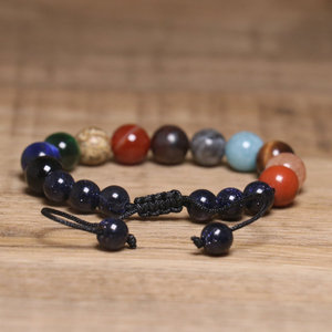 Bracelets en pierre naturelle du système solaire pour femmes hommes 8 planètes gardien oeil de tigre pierre Chakra guérison <span class=keywords><strong>Bracelet</strong></span> perlé cadeau - Product Image 6