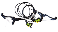 Ensemble de frein hydraulique avant/arrière JY pour moto tout-terrain - Kit de remplacement avec maître-cylindre et étrier en alliage d'aluminium et conduite de liquide
